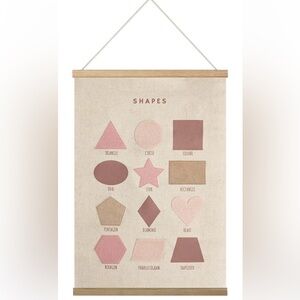 Shapes Learning Poster Boho Pink 16x24 NEW BUNDLE AND SAVE